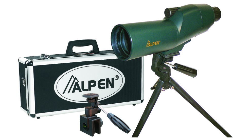 Alpen 15-45x50 Spotting Scope w/ Window Mount, Case, Green 790KIT
