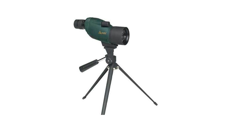 Alpen Compact 12-36x50 Waterproof Straight Spotting Scope, Tripod, Carrying Case 722