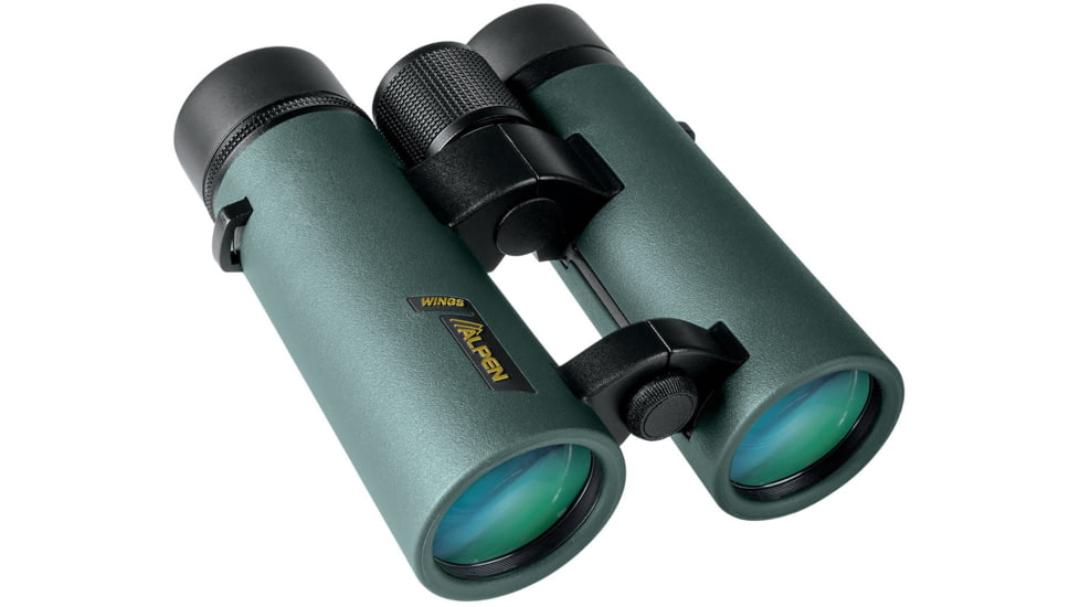 Alpen Wings 8x42 Binocular, BAK4, Multicoated, Dark Green, Medium Roof, 542