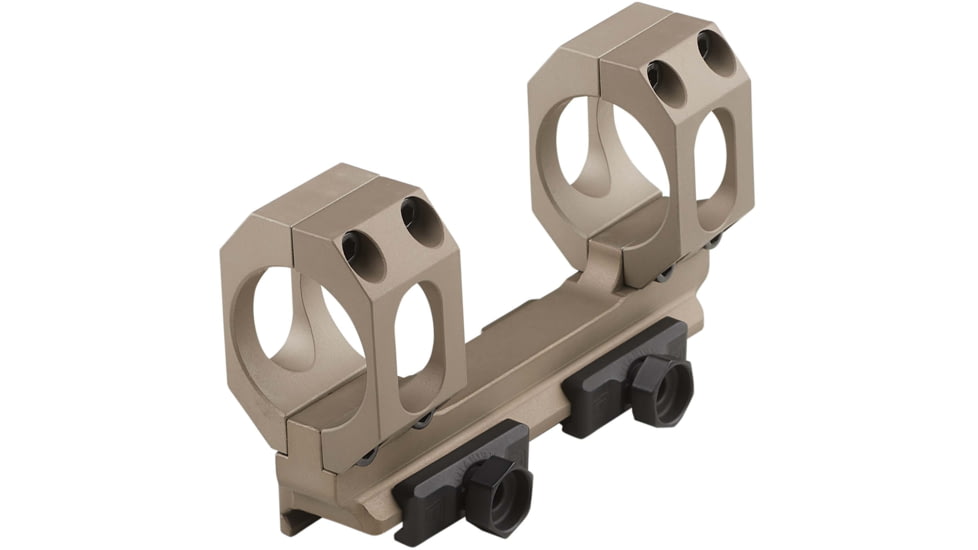 American Defense Manufacturing 20 MOA. 30mm Straight Up Dual Ring Scope Mount w/ 1/2in Titanium GI Bolts, Flat Dark Earth, Small, AD-RECON-S-20MOA-30-FDE-TGIB