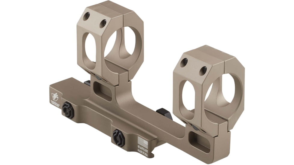 American Defense Manufacturing 2in Offset, 1.93in Top of Rail to Centerline of Rings, 34mm Dual Ring Scope Mount w/ 1/2in Titanium GI Bolts, Flat Dark Earth, Small, AD-RECON-H-34-FDE-TGIB