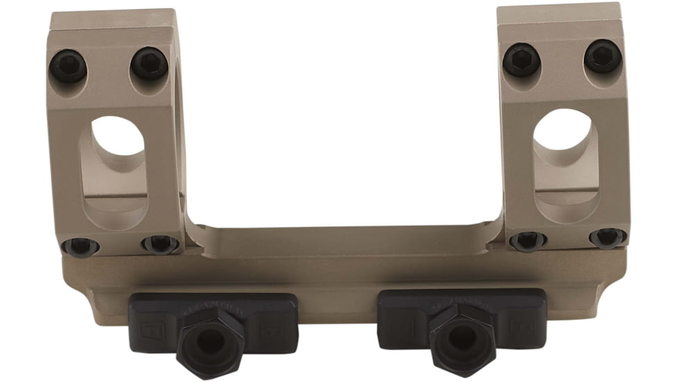 American Defense Manufacturing 34mm Straight Up Dual Ring Scope Mount w/ 1/2in Titanium GI Bolts, Flat Dark Earth, Small, AD-RECON-S-34-FDE-TGIB