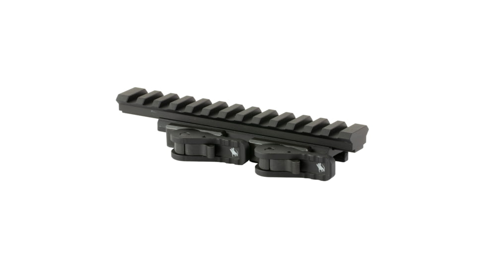 American Defense Manufacturing AD-1700, Quick Detach Riser Riflescope Mount, Fits Picatinny, Anodized Finish, Black, AD-1700-XLR-STD