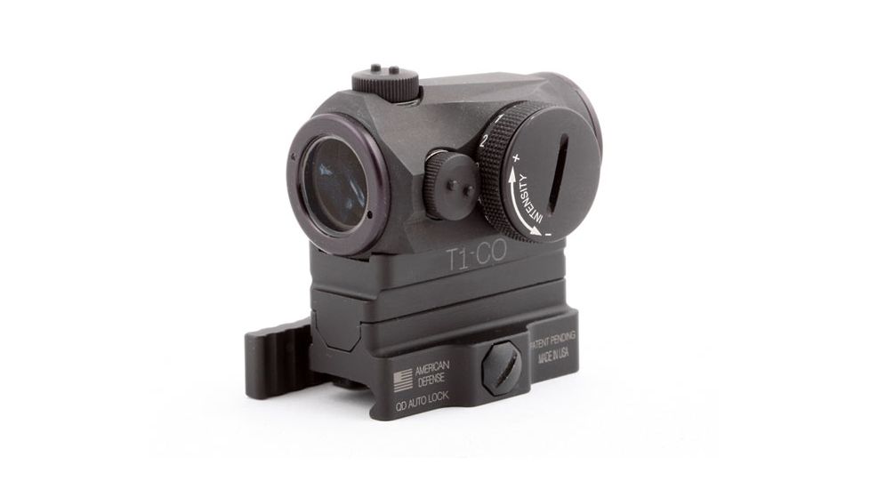 American Defense Manufacturing AD-B2 Modular Base, w/ T1-SOCOM Riser, Standard Lever, Black, AD-B2-T1-SOCOM STD