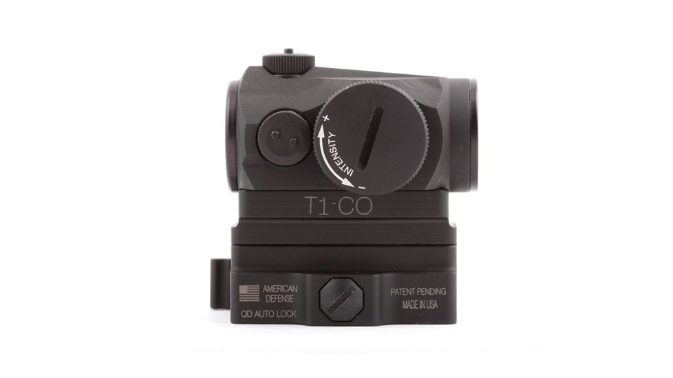 American Defense Manufacturing AD-B2 Modular Base, w/ T1-SOCOM Riser, Standard Lever, Black, AD-B2-T1-SOCOM STD