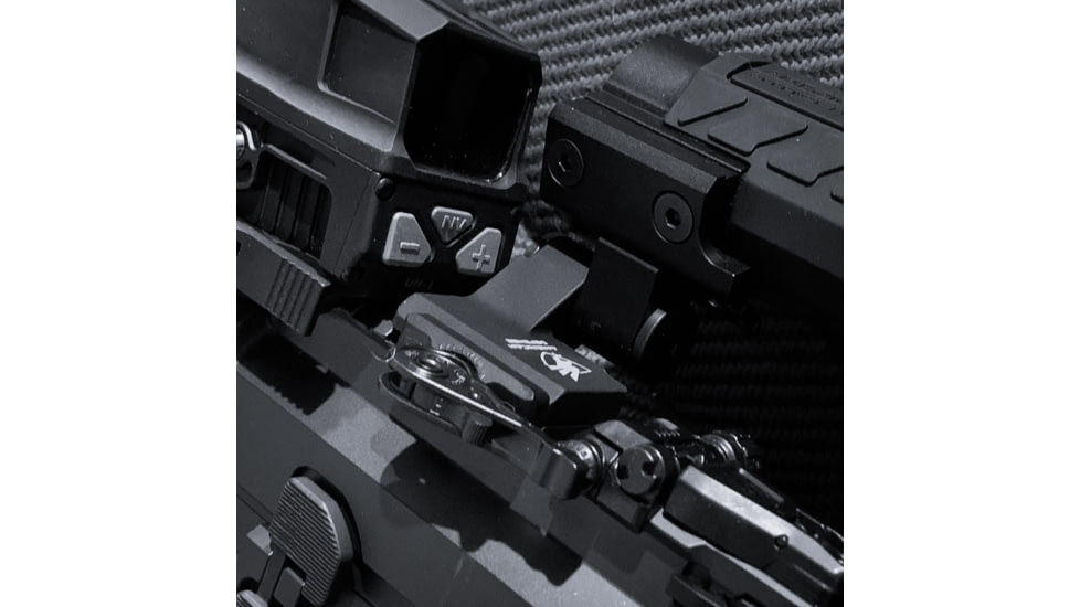 American Defense Manufacturing ADM Flip Off Magnifier Mount, Titanium Lever, Black, AD-SM51-FLIP-TL