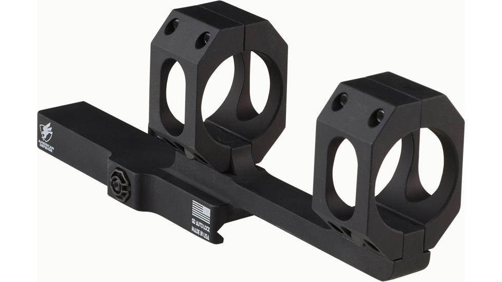 American Defense Manufacturing Dual Ring Scope Mount w/ a 3in Offset, Single QD Lever, 35mm Rings, Black, AD-SCOUT-X 35 STD-TL