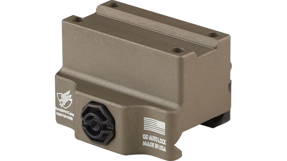 American Defense Manufacturing One Piece Mount Co-Witness for the Trijicon MRO, Flat Dark Earth, AD-MRO-10 STD FDE-TL