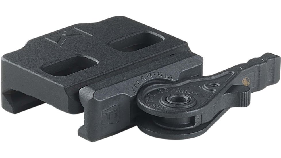 American Defense Manufacturing Short, Quick-Disconnect Mount w/ Titanium Lever Assembly, Black, AD-MLOK-PICATINNY-TL
