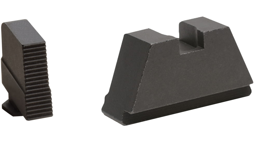 AmeriGlo 4XL Tall Black serrated .385in FRONT, Flat Black .480in REAR, Fits all Glock except 42,43, 44, 48, GL-524