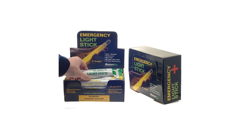 Ameriglo AML30CD 6'' Green/Yellow 8 Hour Light Stick Display/30 Count
