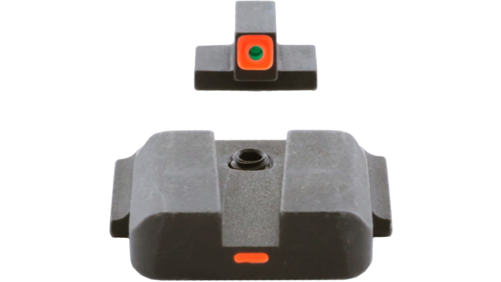 AmeriGlo CAP Sight Set for SmithWesson M&amp;P w/Front Green Tritium Orange Square Outline/ Rear Orange Line Non Trit, SW-616