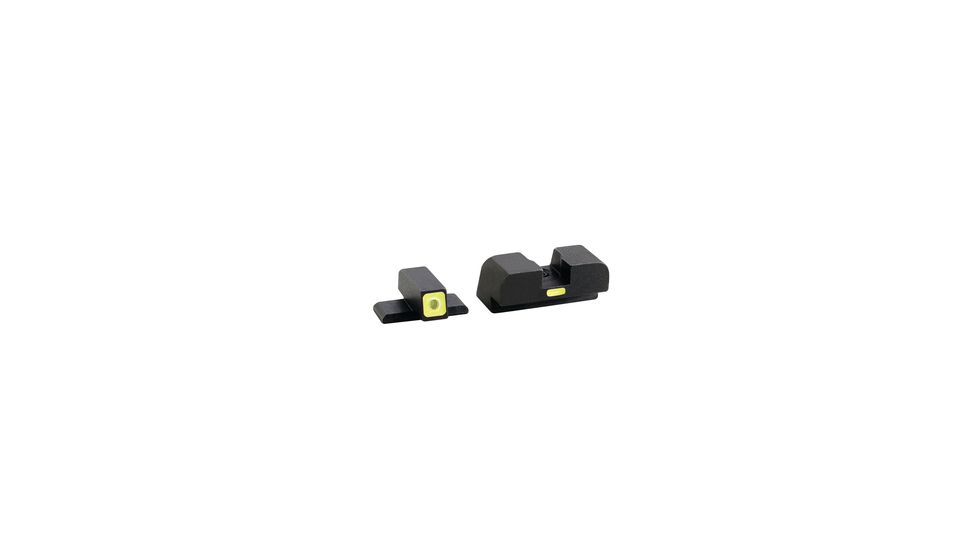 Ameriglo CAP Tritium Sight Set Springfield XD/XDS/XDM Green Front With Lumi-Lime Square Outline Green Lumi-Lime Rear Horizontal Line