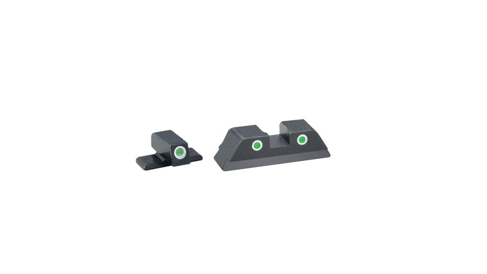 Ameriglo Classic Tritium 3-Dot Night Sights For Bersa BP9/40/380 Green Front Green Rear