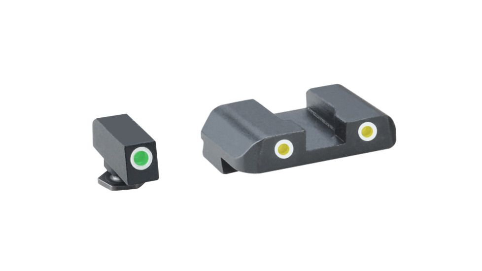 Ameriglo Complete Pro Series Night Sight Sets - Green Front / Yellow Rear - For Glocks 20/21 GL-235
