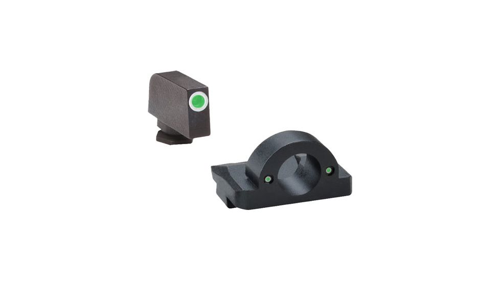 AmeriGlo GL5125 Ghost Ring Night Sight Glock 17/19/19x/26 Gen5 Green Tritium W/W
