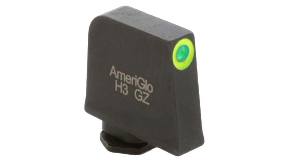 AmeriGlo Glock Pro-Glo Tritium Front Pistol Sights, Front Only - Green Tritium LumiGreen Outline Front .407in H .125in W, GL-212-407-G