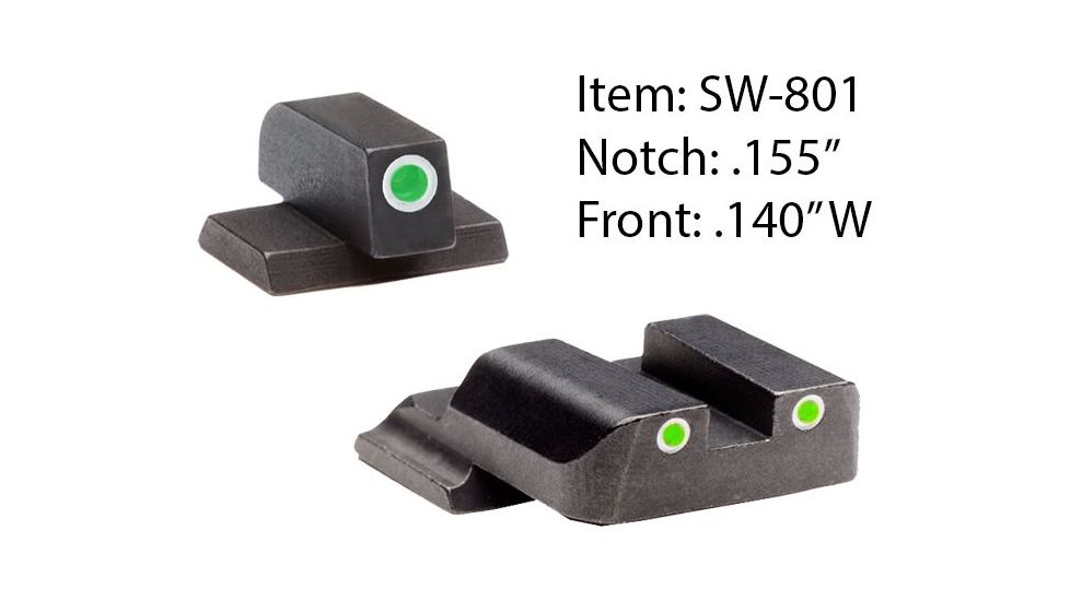 Ameriglo Tritium Night Sight For Smith &amp; Wesson, M&amp;P, Green, SW-801