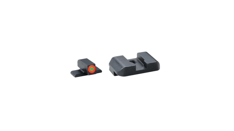 Ameriglo Hackathorn Night Set For Bersa BP9/40/380 Orange Outline Front Black Rear