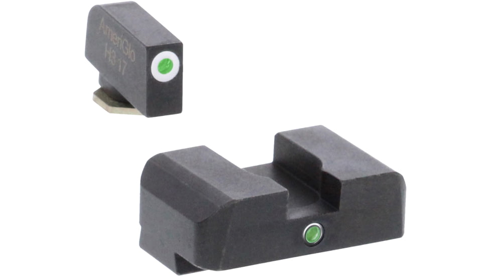 AmeriGlo I-Dot Night Sight, Glock 17/19/19x/26 Gen 5, Green Tritium W/White Outlines, GL-5101