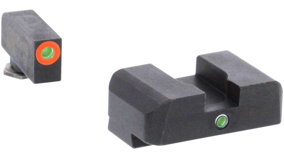 AmeriGlo I-Dot Night Sight Set, Glock 17/19/19x/26 Gen 5, Green Tritium W/Orange Outline, GL-5201