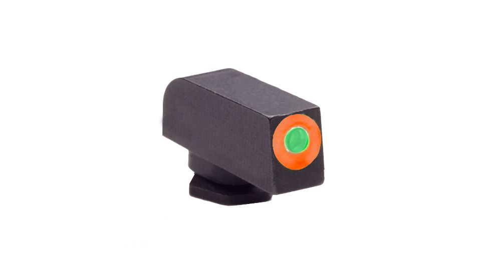Ameriglo Night Sight Set - ProGlo Style - FRONT Sight Only - Green w/ Orange Circle Outline - All For Glock Models GL-212-OR-C