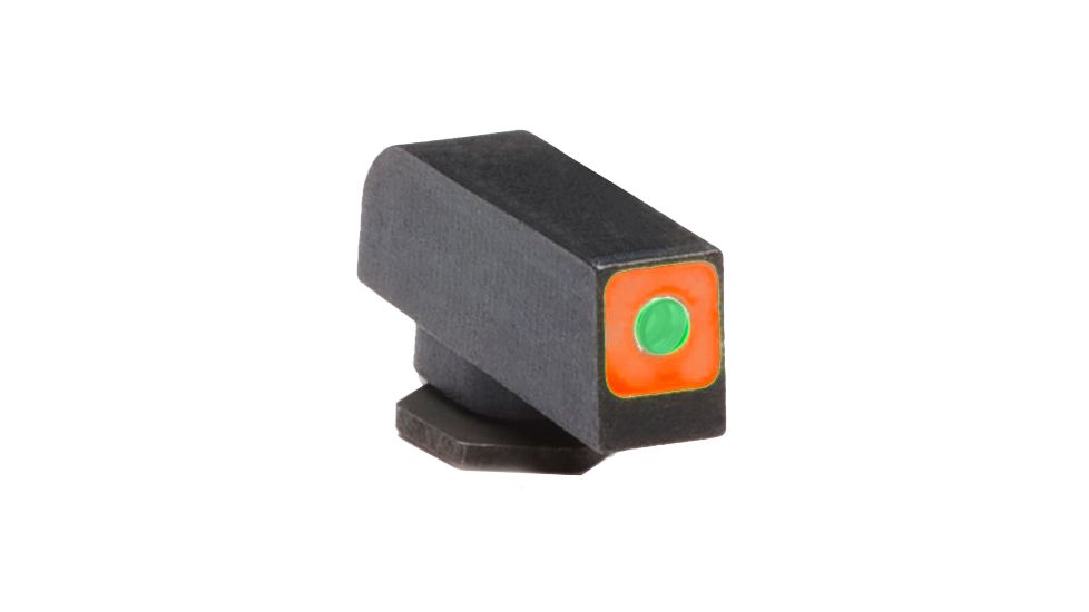 Ameriglo Night Sight Set - ProGlo Style - FRONT Sight Only - Green w/ Orange Square Outline - All For Glock Models GL-212-OR-Q