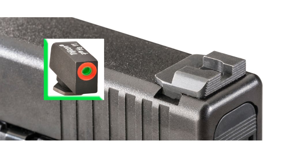 Ameriglo Night Sight Set, Spec. Combo, Hack - Green/Orange Front, Serr. Black Rear - Fits Glocks 20/21 GL-434