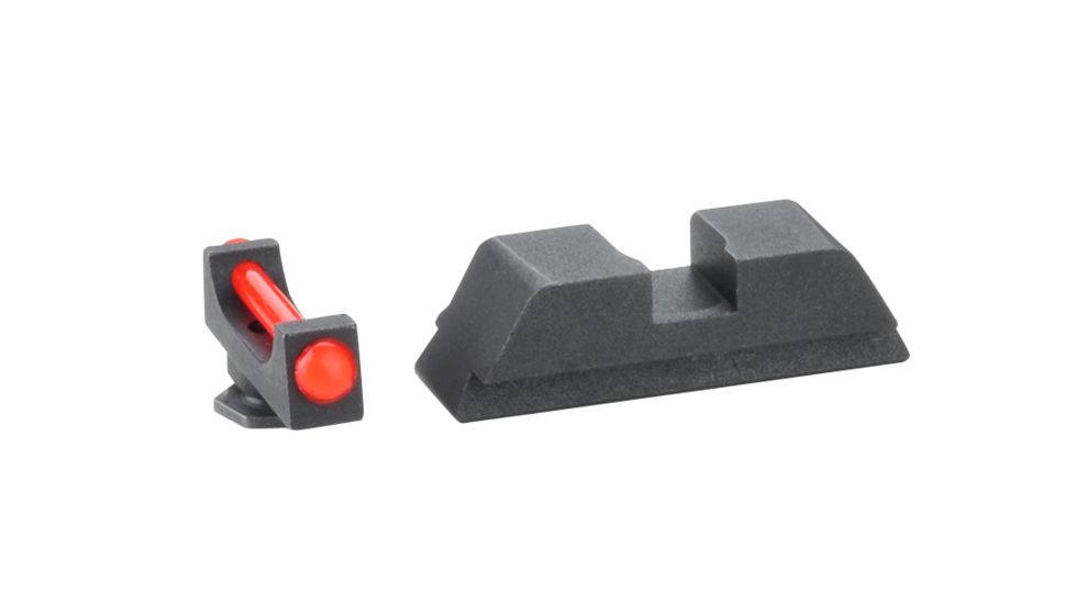 Ameriglo Night Sight Set, Spec. Combo - Red Fiber Front / Flat Black Rear - Fits Glocks 17/19/22 GFT-113
