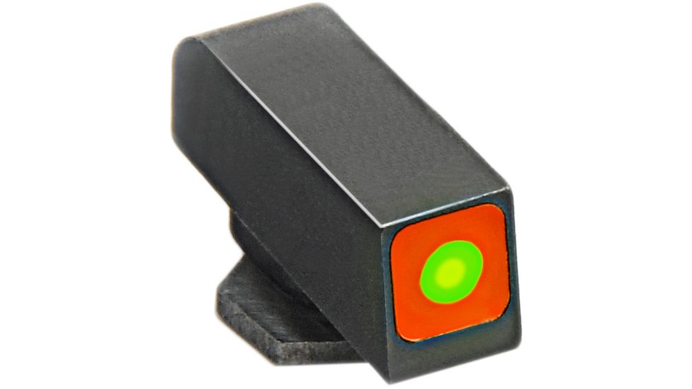 Ameriglo Night Sights - ProGlo Style - FRONT Sight Only - Green w/ Orange Square Outline