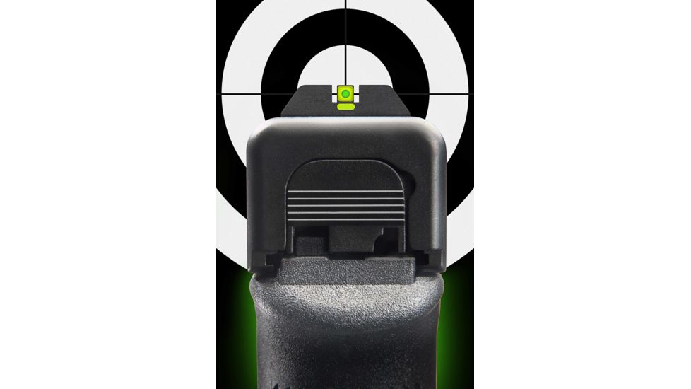AmeriGlo Painted Rear Sight .272in. Height, Green Lumi line, .155in. notch GL-614G