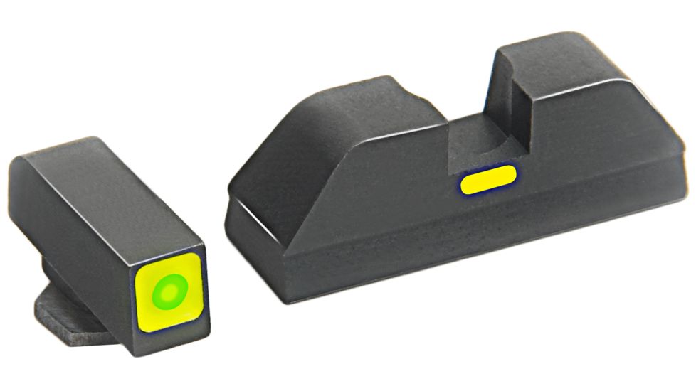 AmeriGlo Painted Rear Sight .287in. Height, Green Lumi line, .155in. notch GL-615G