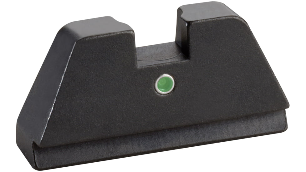 AmeriGlo Rear Only-Green Tritium Lamp, single dot No Outline .394 H .165 Sq Notch fits MOS slide, GL-141R