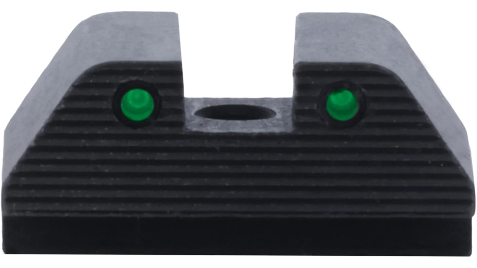 AmeriGlo Smith and Wesson Rear Sight, Green Tritium 2-Dot Black Outlines .335inH .165in Sq Notch, Smith &amp; Wesson, SW-2875R