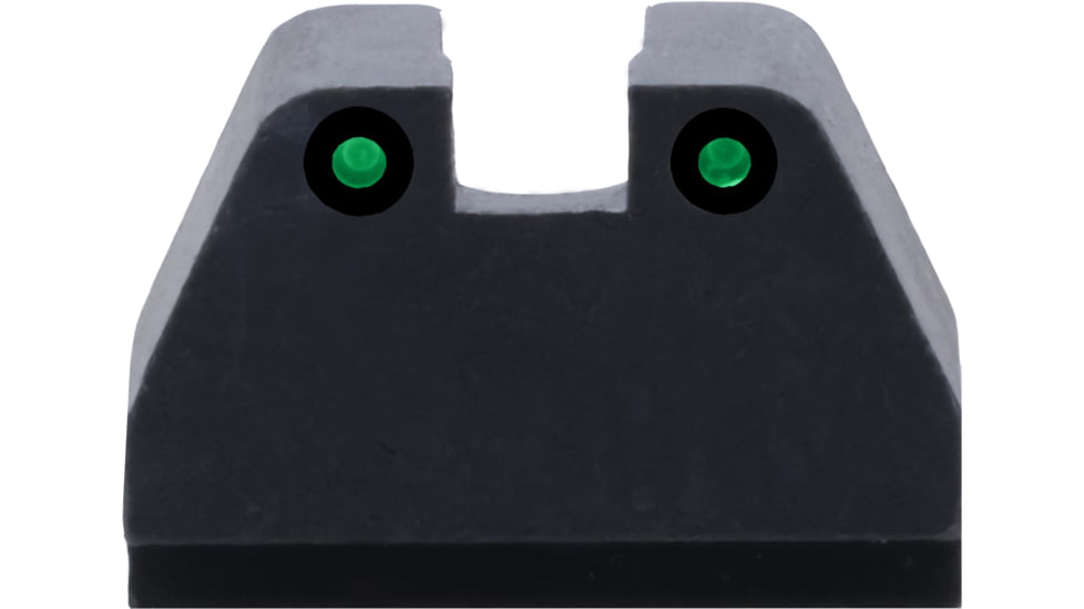 AmeriGlo Smith and Wesson Rear Sight, Green Tritium 2-Dot Black Outlines .492inH .150in Sq Notch, Smith &amp; Wesson, SW-2200R