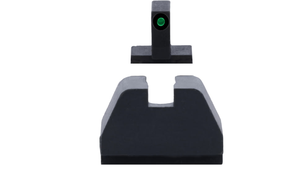 AmeriGlo Smith &amp; Wesson Pistol Front Sight, Green Tritium Black Outline .378in FRONT, Black .492inREAR, Smith &amp; Wesson, SW-809
