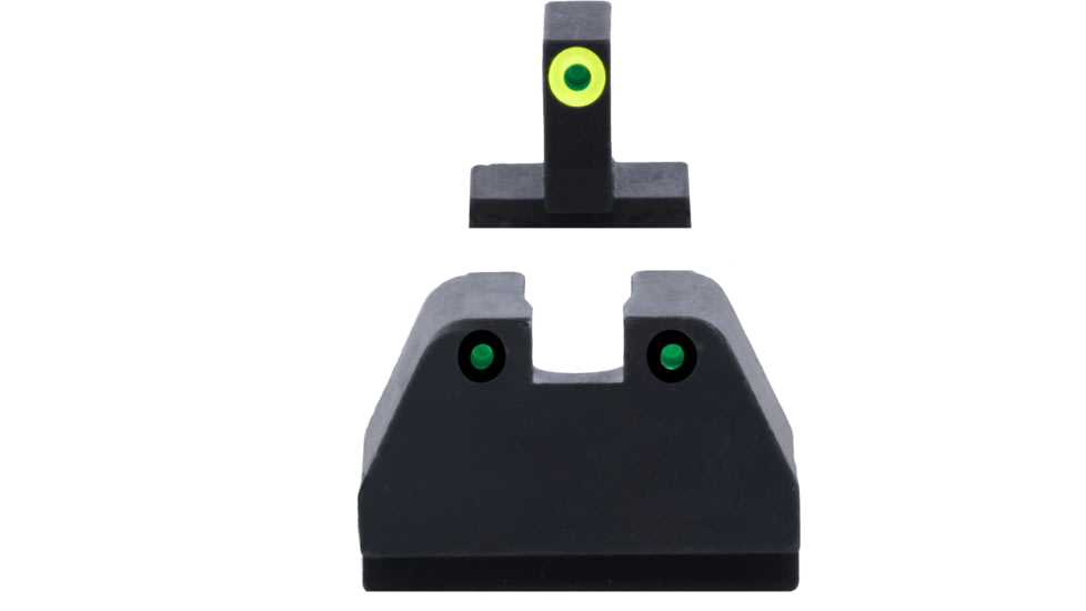 AmeriGlo Smith &amp; Wesson Pistol Front Sight, Green Tritium LumiGreen Outline .378in FRONT, Green Tritium Black Outline .492inREAR, Smith &amp; Wesson, SW-252