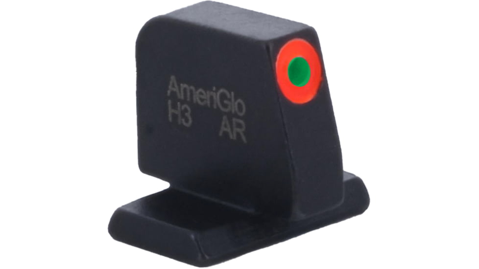 AmeriGlo Smith &amp; Wesson Pistol Front Sight, Green Tritium Orange Outline FRONT .378in H .125in W, Smith &amp; Wesson, SW-212-378-O