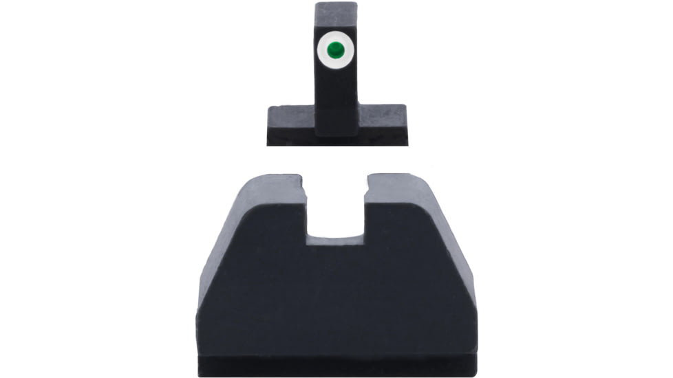 AmeriGlo Smith &amp; Wesson Pistol Front Sight, Green Tritium White Outline .378in FRONT, Black .492inREAR, Smith &amp; Wesson, SW-411