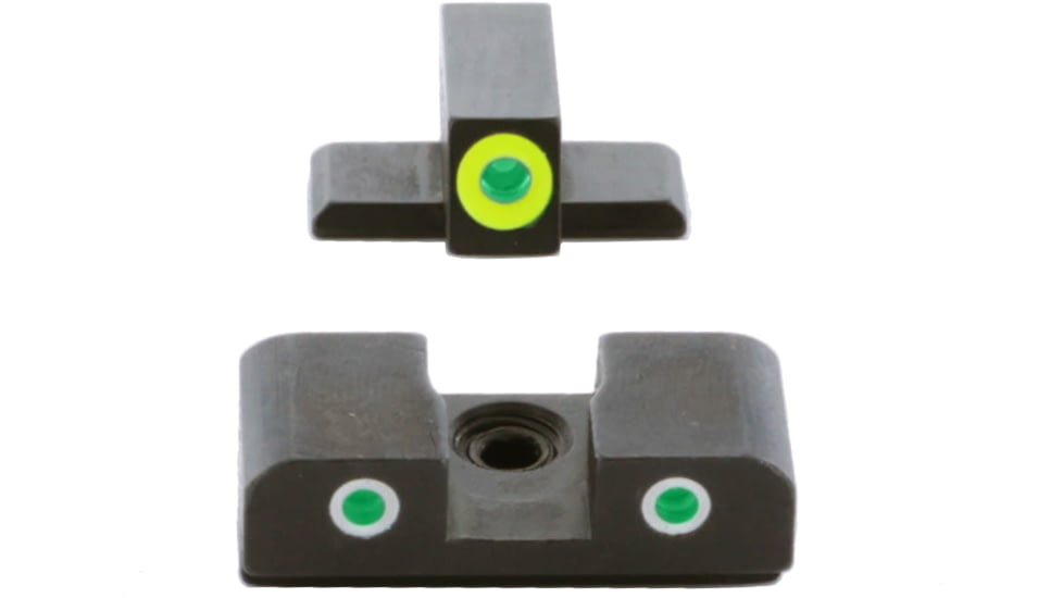 AmeriGlo Spartan 3 Dot Night Sight Set for SIG w/Green Tritium LumiGreen Outline Front/ Green Tritium White Outline Rear, SG-747