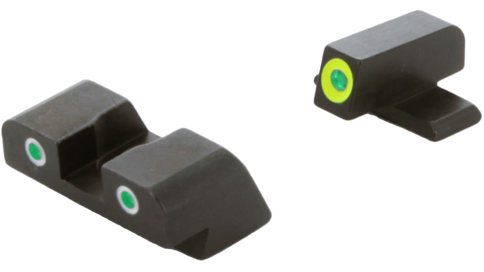 AmeriGlo Spartan 3 Dot Night Sight Set for SIG w/Green Tritium LumiGreen Outline Front/ Green Tritium White Outline Rear, SG-747
