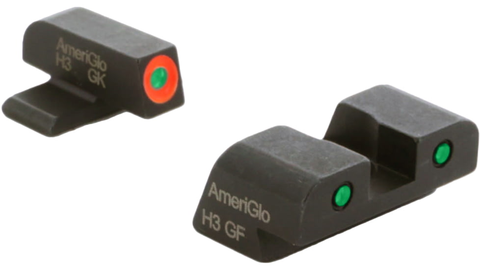 Ameriglo Spartan Tactical Tritium Night Sight Set For Most SIG Using #8 Height Orange/Green