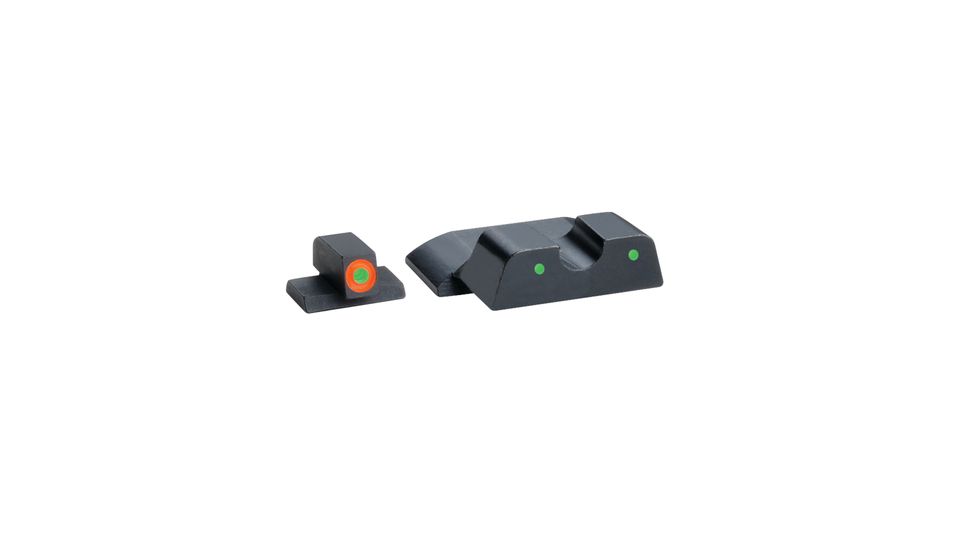 Ameriglo Spartan Tactical Tritium Night Sight Set For S&amp;W Shield Orange/Green