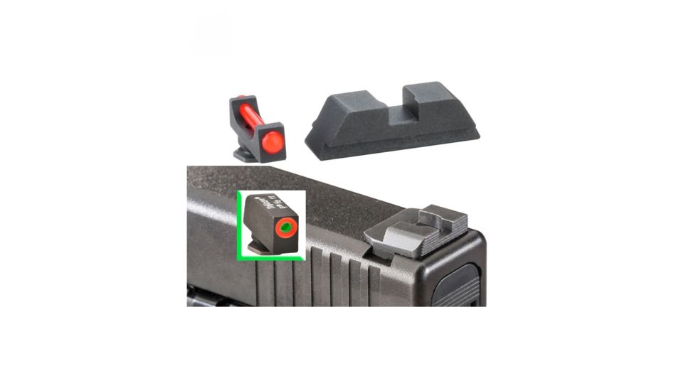 Ameriglo Special Combinations Complete Night Sight Sets - For Glocks, Black, Green/Orange/Black