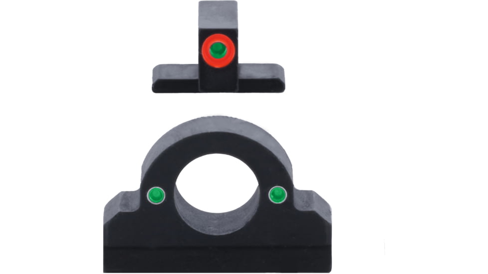 AmeriGlo Springfield Ghost Ring Sight, Green Tritium Orange Outline FRONT, Green Tritium REAR, Springfield, XD-225