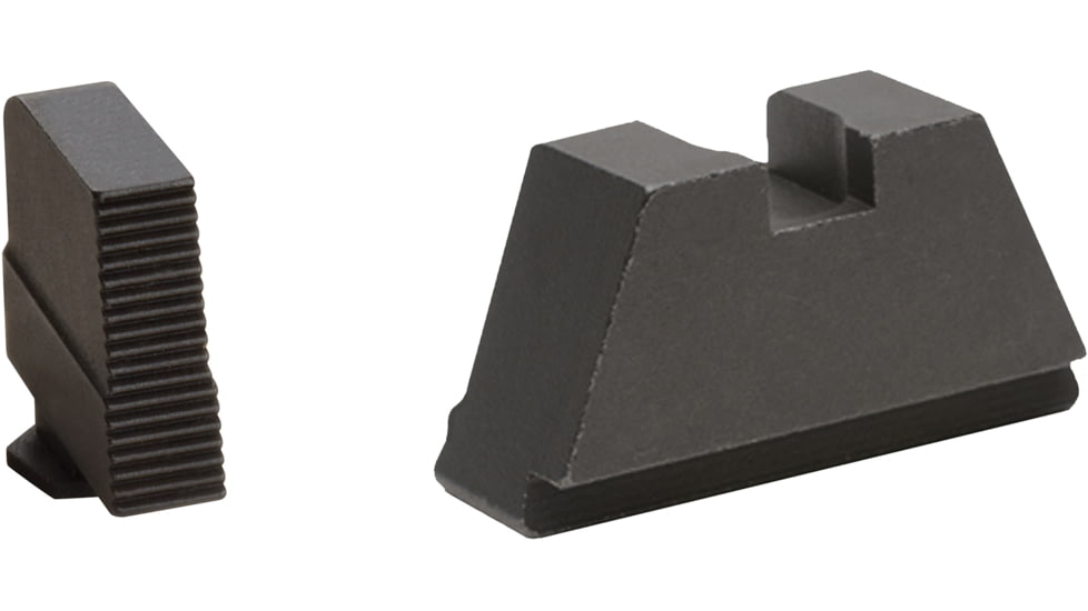 AmeriGlo Tall Suppressor Height Sight Set, All Glock excl. 42/43/43x/48, 3XL, Flat Black, Serrated Black, GL-506