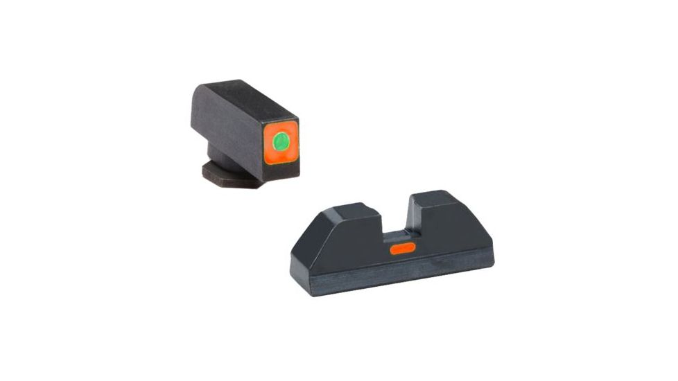 Ameriglo Tritium Front and non trit rear sights, green orange GL-626