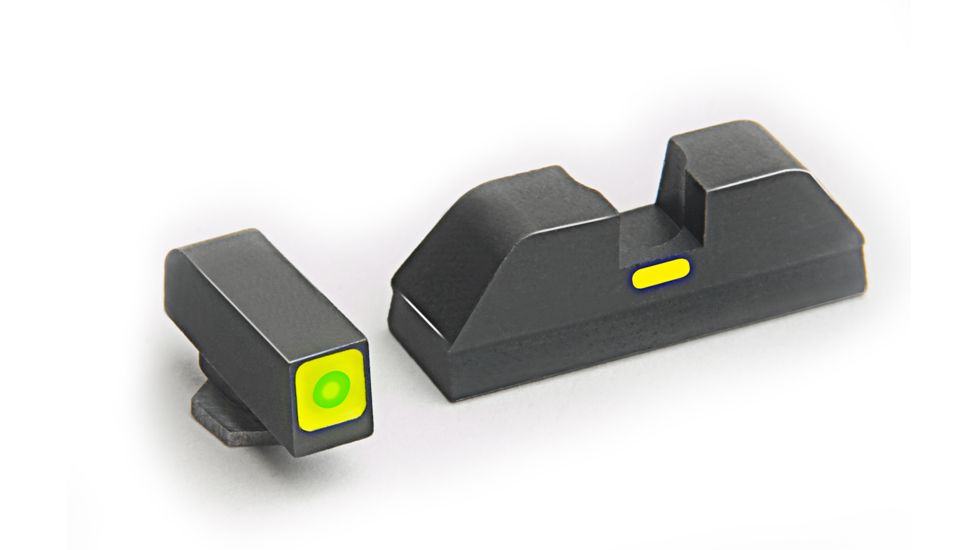 AmeriGlo Tritium Front and Painted non tritium night Sight set Green Orange FN-614