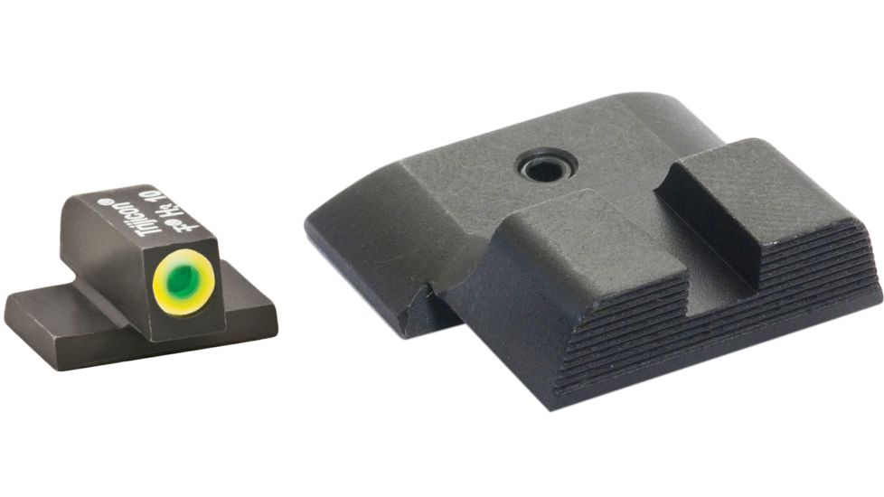 AmeriGlo Tritium Front Black Serrated Rear All M&amp;P Models, except Shield, ProGlo Front, LimeLumi Outline SW-533