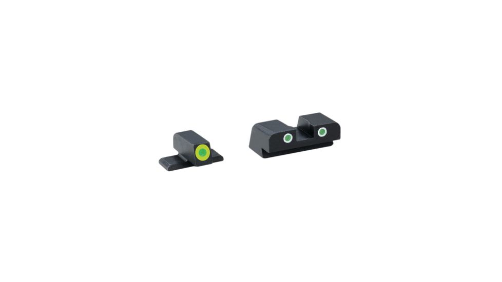 Ameriglo Tritium Front/Rear Combo Sights Green Dot White Outline Rear And Green Dot LumiLime Outline Front For SIG #8